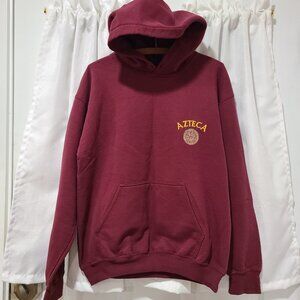 Azteca burgandy hoodie sweater